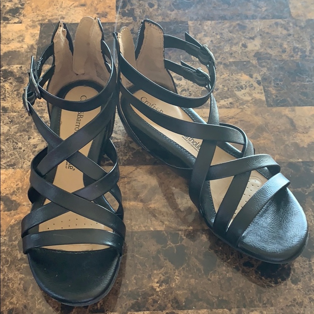 Black Croft & Barrow Ortholite Sandals
